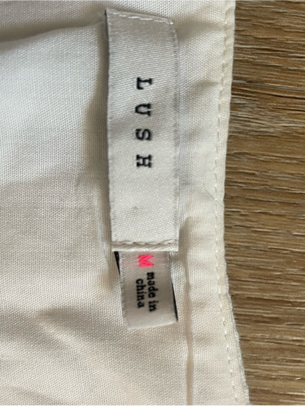 Lush White Textured Drawstring Shorts - Picture 2 of 4